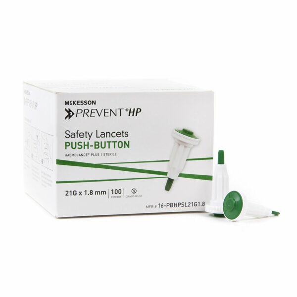 McKesson Prevent Safety Lancet, 21 Gauge