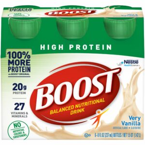Boost High Protein Vanilla Oral Protein Supplement, 8 oz. Bottle, 6 per Pack
