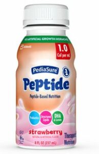 PediaSure Peptide 1.0 Cal Strawberry Pediatric Oral Supplement, 8 oz. Bottle