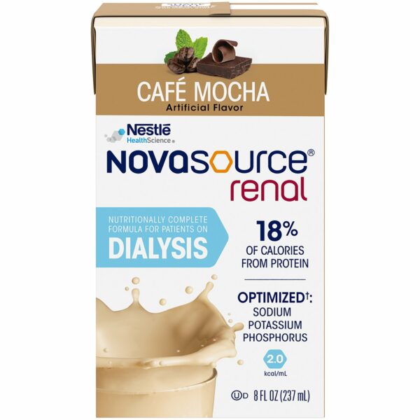 Novasource Renal Mocha Oral Supplement/Tube Feeding Formula, 8 oz. Carton