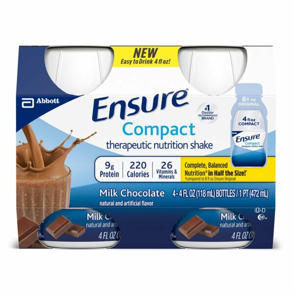 Ensure Compact Therapeutic Nutrition Shake Chocolate Oral Supplement, 4 oz. Bottle