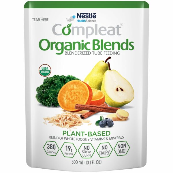 Compleat Organic Blends Fruit and Vegetables Oral Supplement/Tube Feeding Formula, 10.1 oz. Pouch