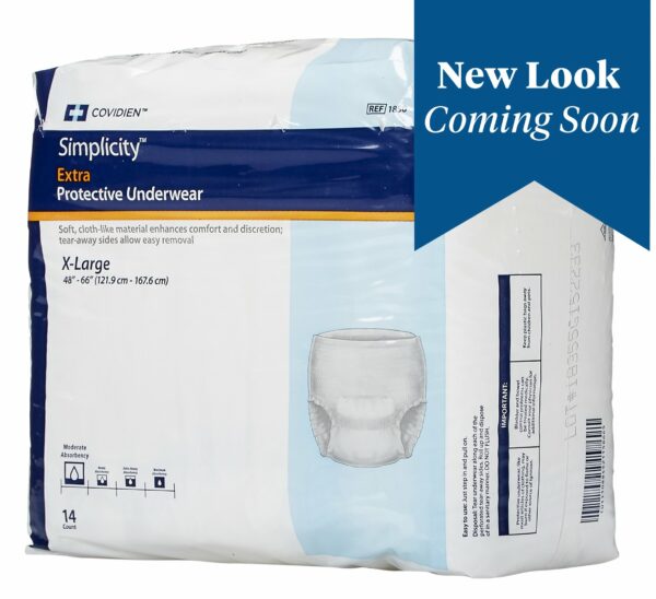 Simplicity Moderate Absorbent Underwear, Extra Large