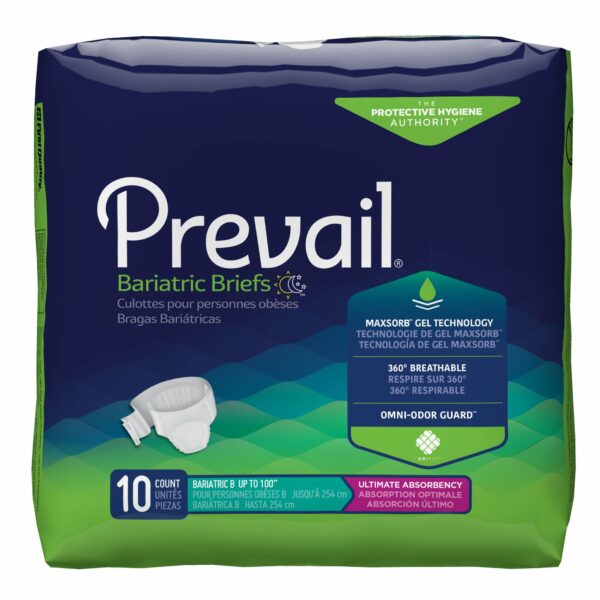 Prevail Bariatric Ultimate Incontinence Brief, Size B
